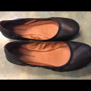 Black Lucky Brand Emmie Flats Size 12